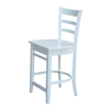 International Concepts Emily Counter Height Stool, 24" Seat Height, White S08-6172